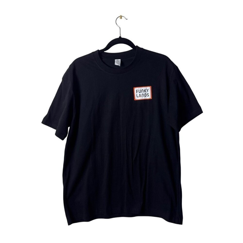 Funky Lands Black Cotton Short Sleeve T-Shirt 3XL